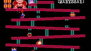 Donkey Kong Original Full Playthrough US NES Version [upl. by Yedrahs]