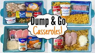 5 DUMP amp GO CASSEROLE RECIPES  Quick Dinners Made EASY  Julia Pacheco [upl. by Nimaj]