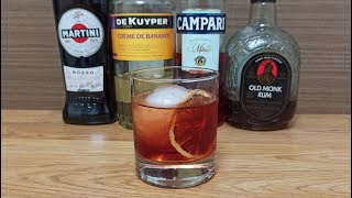 Cocktail Island Time How to make Cocktail Island Time Recipe With Campari Vermouth Black Rum [upl. by Ardnola955]