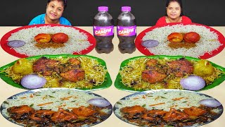 CHICKEN MANCHURIAN EGG CURRY FRIED RICE CHICKEN BIRYANI EATING CHALLENGE  food family amp more [upl. by Oratnek406]