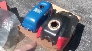 How to prep and seal coat a Harley gas tank with Red Kote [upl. by Duwad]