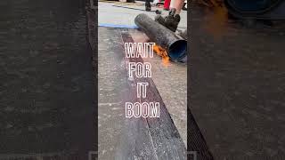 Torch Down Roofing FIRE BOOM 🔥 🔥 [upl. by Renmus]