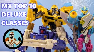 My Top 10 Favorite DELUXE Class Transformers Figures [upl. by Nirahs710]