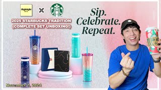 2025 Starbucks Tradition Collection 2025 Starbucks Holiday Collection Starbucks Planner Unboxing [upl. by Ahsekel]