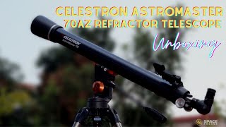 CELESTRON ASTROMASTER 70AZ  UNBOXING  SPACE ARCADE [upl. by Acirretal247]