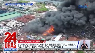 24 Oras Weekend Part 1 Sunog sa Tondo Body double ni Alice Guo Cashless sa CAVITEX atbp [upl. by Naro966]