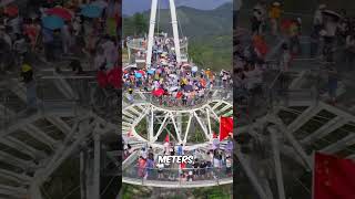 worlds largest glass bridge  sky City Huangshi youtubeshorts [upl. by Yelik87]