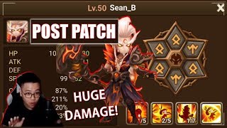 Huge Damage Increase After Patch Bellenus Damage Test  Summoners War [upl. by Luciano]