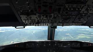 Boeing 737800 cockpit view landing at Oslo Gardermoen OSL [upl. by Phi936]