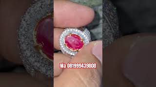 Ruby burma kristal star  mirah windusara burma ring perak microsetting  gemstone  batu permata [upl. by Dlorah]