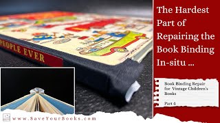 Book Binding Repair for Vintage Childrens Books Part 4 Save Your Books [upl. by Aloibaf]