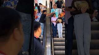 Escalator funny prank video warmala 🤪😂 warmala escalatorgirl shortsfeed prank shorts [upl. by Main]