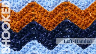 LeftHanded How to Crochet the Chevron Stitch [upl. by Ynobe]