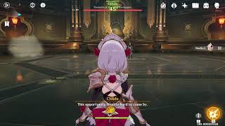 F2P level 80 C0 Noelle Vs level 80 Childe Solo  NO BUFF  AR 45 WL5 Childe  Genshin Impact [upl. by Robinet]