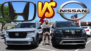 2025 Honda Pilot vs Nissan Pathfinder Which SUV Is Best [upl. by Eittak]