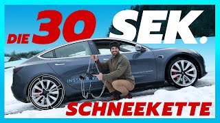 RUD Schneeketten für EAutos und Tesla im Test  die schnellste Schneekette der Welt [upl. by Desdamona]