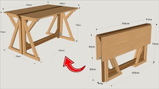 HOW TO MAKE A FOLDING DINING TABLE STEP BY STEP  PART 2 [upl. by Tran253]