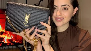 SAINT LAURENT MONOGRAM CLUTCH  How to convert into a YSL shoulder bag I saved myself over 1000 🤫 [upl. by Sherourd]