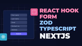 Validacion de formularios con React hook form Zod Typescript y Nextjs [upl. by Tessy]