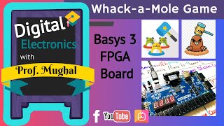 24 FPGA Project ➠WhackaMole Game  Basys 3 FPGA Board  Verilog [upl. by Lorou]