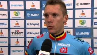 La réaction RTBF de Philippe Gilbert  Cyclisme  Mondiaux 2012 de Valkenburg [upl. by Phyllis]