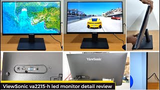 ViewSonic VA2215H Full HD 1920p X 1080p 22 Inch LED Monitor 75Hz unboxing and detail review [upl. by Aiak]