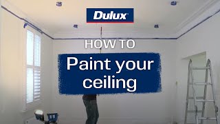 Stepbystep guide to painting your ceiling  Dulux [upl. by Eehtomit]