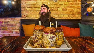 BREAK THE RECORD FOR THE MOST MEAT EVER EATEN TO BEAT THIS SWEDISH BURGER CHALLENGE  BeardMeatsFood [upl. by Banquer]