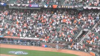 Strickland Ks Puig to End the Game on Opening Day in San Francisco [upl. by Pitchford303]