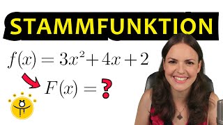 STAMMFUNKTION Polynomfunktion – Integral Polynom ganzrationale Funktionen integrieren [upl. by Galitea]