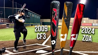 DEMARINI CF3 2009 vs DEMARINI ZOA  Baseball Bat Review [upl. by Mingche]