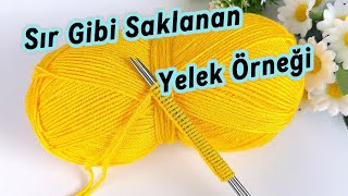 Kolay Yelek Modeli Yelek Örneği örgü yelekörnekleri knitting crochet [upl. by Brabazon]