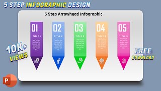 1PowerPoint Tutorial 5 Step Simple Colorful Infographic Presentation powerpoint [upl. by Gefen551]