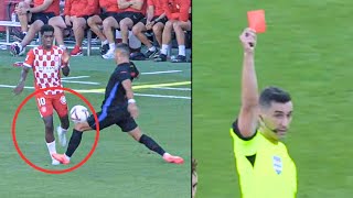 Ferran Torres Horrible Tackle amp Red Card vs Girona 😳🟥  Dani Olmo Injury  Yamal amp Pedri Goals [upl. by Tirreg]