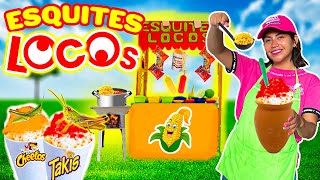 🌽 MI PUESTO DE ESQUITES LOCOS 🔥 ¡FRITOS HERVIDOS O ¿QUEMADOS😩  Conny Changarros [upl. by Hesoj]