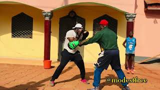 Boxing session in foumban west Cameroon 🇨🇲 with Dad modestfree [upl. by Chelsae]