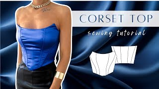 DIY Corset Top Tutorial  How To Make a Corset Top Tutorial [upl. by Josee]