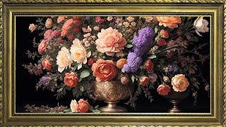 Flower Vase Painting  10 Hours Framed Painting  TV Wallpaper [upl. by Chon]