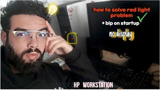 HP workstation problem red light  beep on startup [upl. by Kippie758]