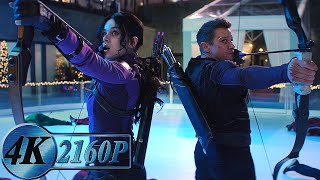 Clint and Kate vs Tracksuit Bros Fight Scene Final Battle No BGM  Hawkeye [upl. by Maidy]