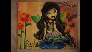 Bratz Painting Sasha Fashion Pixiez StepByStep [upl. by Cuttler]