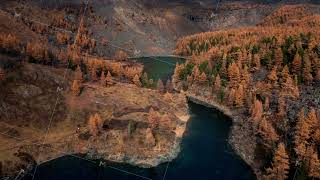 Breathtaking aerial view of Mountain Altai in late autumn season [upl. by Naylor]