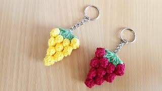 CROCHET KEYCHAIN FRUIT quotGRAPEquot crochet crochettutorial crochetkeychain [upl. by Ianej]