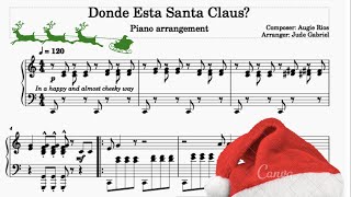 Augie Rios  ¿Dónde Está Santa Claus Piano arrangement [upl. by Akeem140]