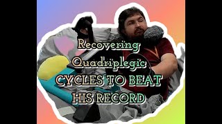 Recovering quadriplegic Cycling time trials [upl. by Leahci]