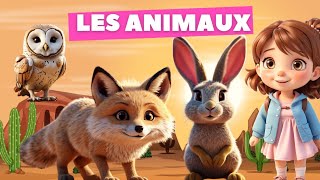 APPRENDRE LE NOM DES ANIMAUX DU DÉSERT  Animaux sauvages pour enfants  Vidéos éducatives pour bébé [upl. by Norvun624]