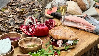 Smoked Trout with pickled Beetroot Nuts and Pomegranate and homemade moonshine [upl. by Llebanna]