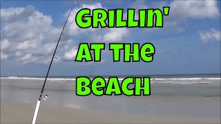 Lodge Sportsmans Grill Cooking Fresh Fish at the Beach [upl. by Briscoe28]