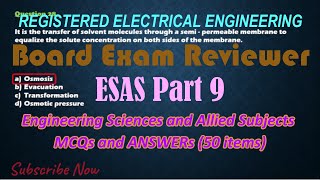 REE Board Exam Reviewer ESAS Part 9  50  Items  Objective type Questions and Answers [upl. by Ragucci]