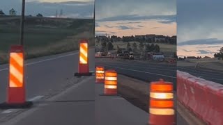 Traffic Drums Vertical Panels Barriers and More  Road Work On Meridian Road [upl. by Kip831]